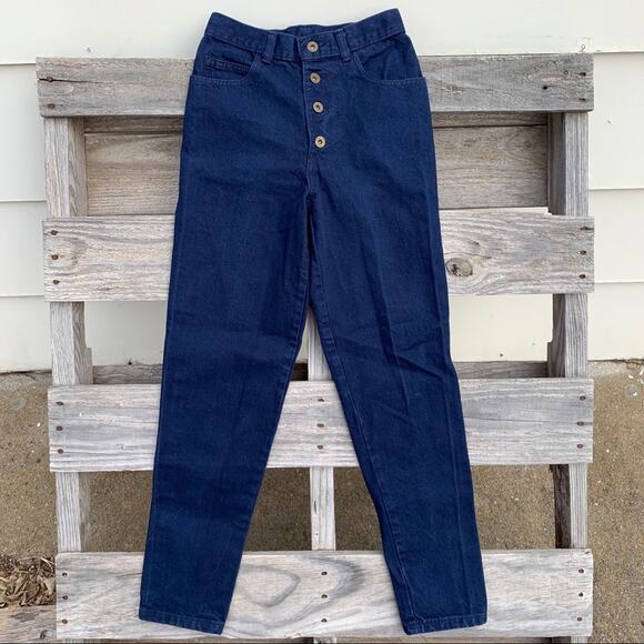 Vintage 90s Paris Sport Club high rise button fly wedgie jeans - Picture 2 of 7